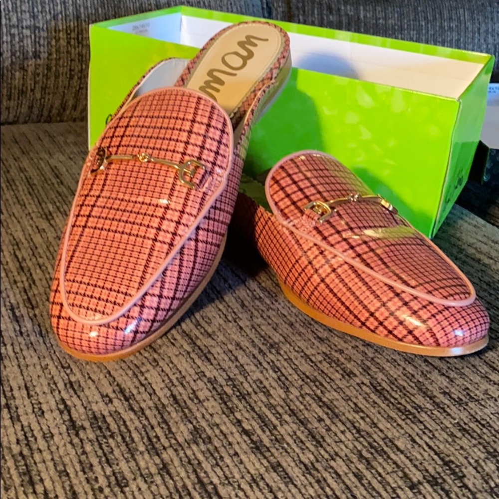 Sam Edelman size 8m women’s Linnie, Pink Plaid